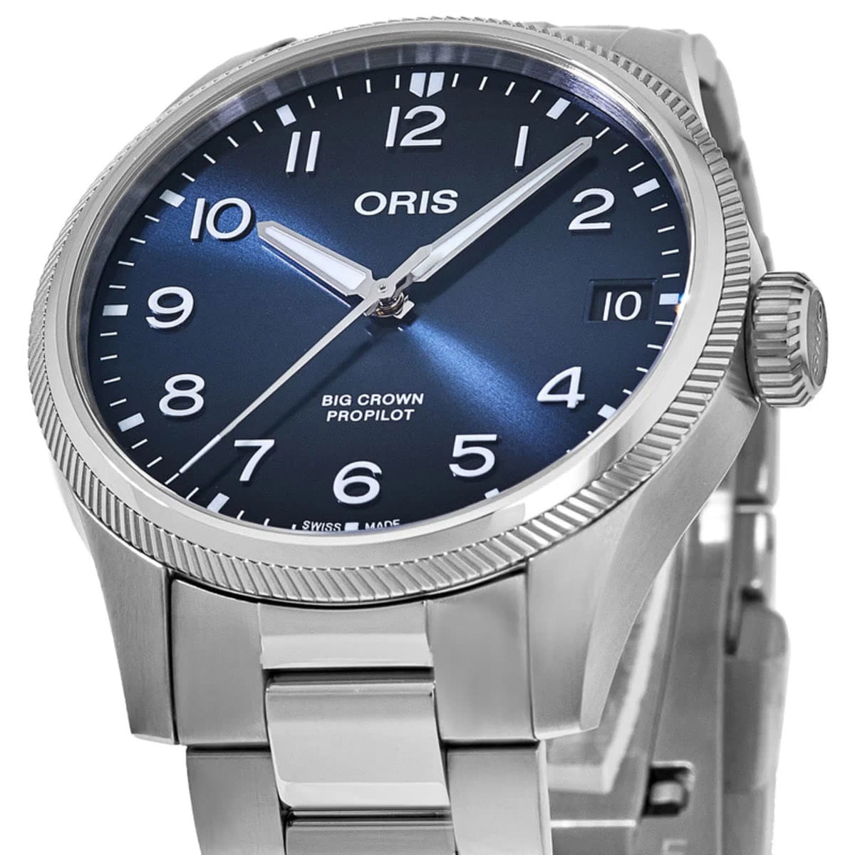 Oris Oris Propilot Big Crown Propilot Big Date 01 751 7761 4065-07 8 20 08P, propilot швейцария мужские часы на браслете нержавеющая сталь боковой вид